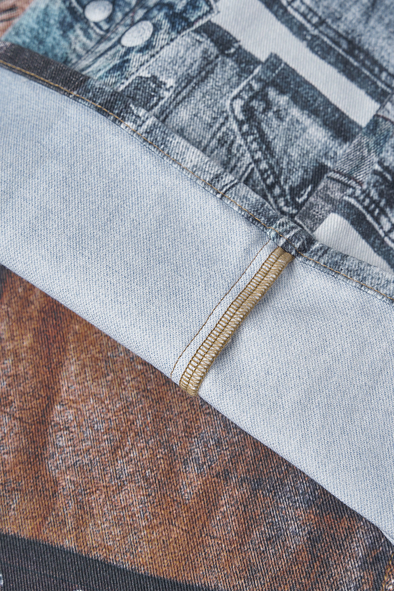 Weite Hose im Cargo-Stil mit Patchwork