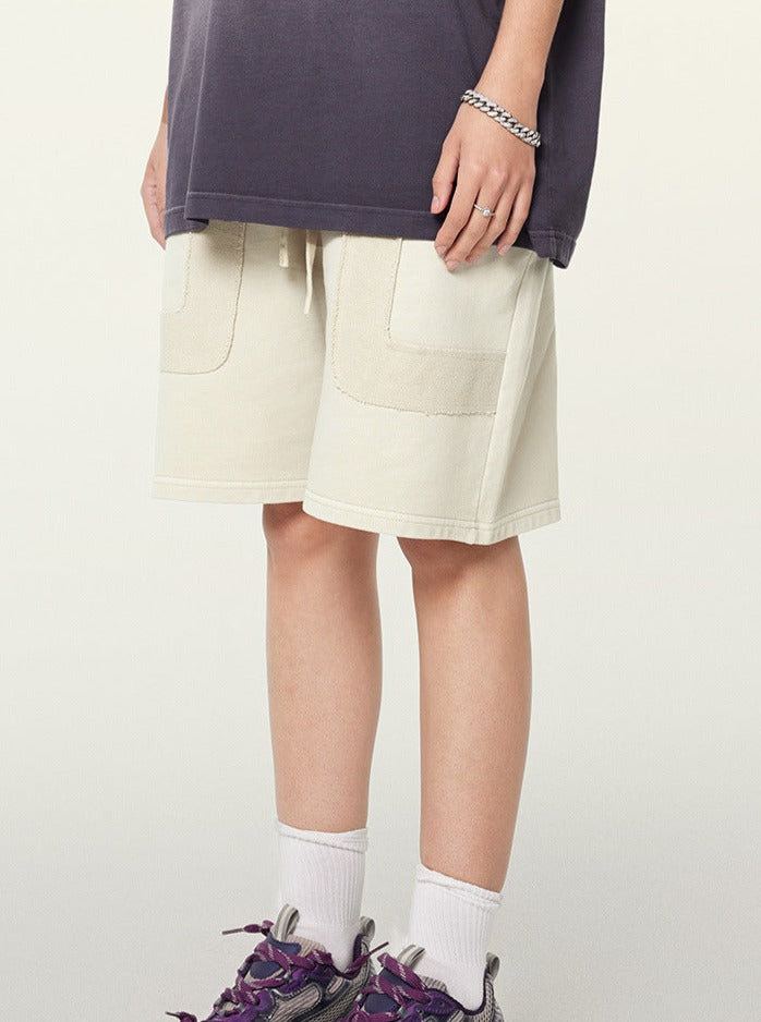 Beige Retro Street Modische Shorts 