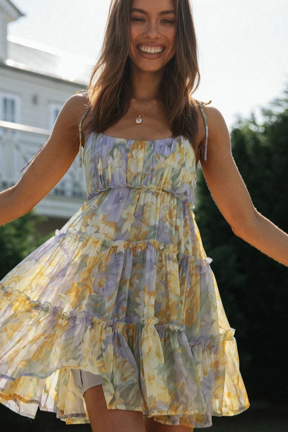 Whispered Blooms Tiered Sundress