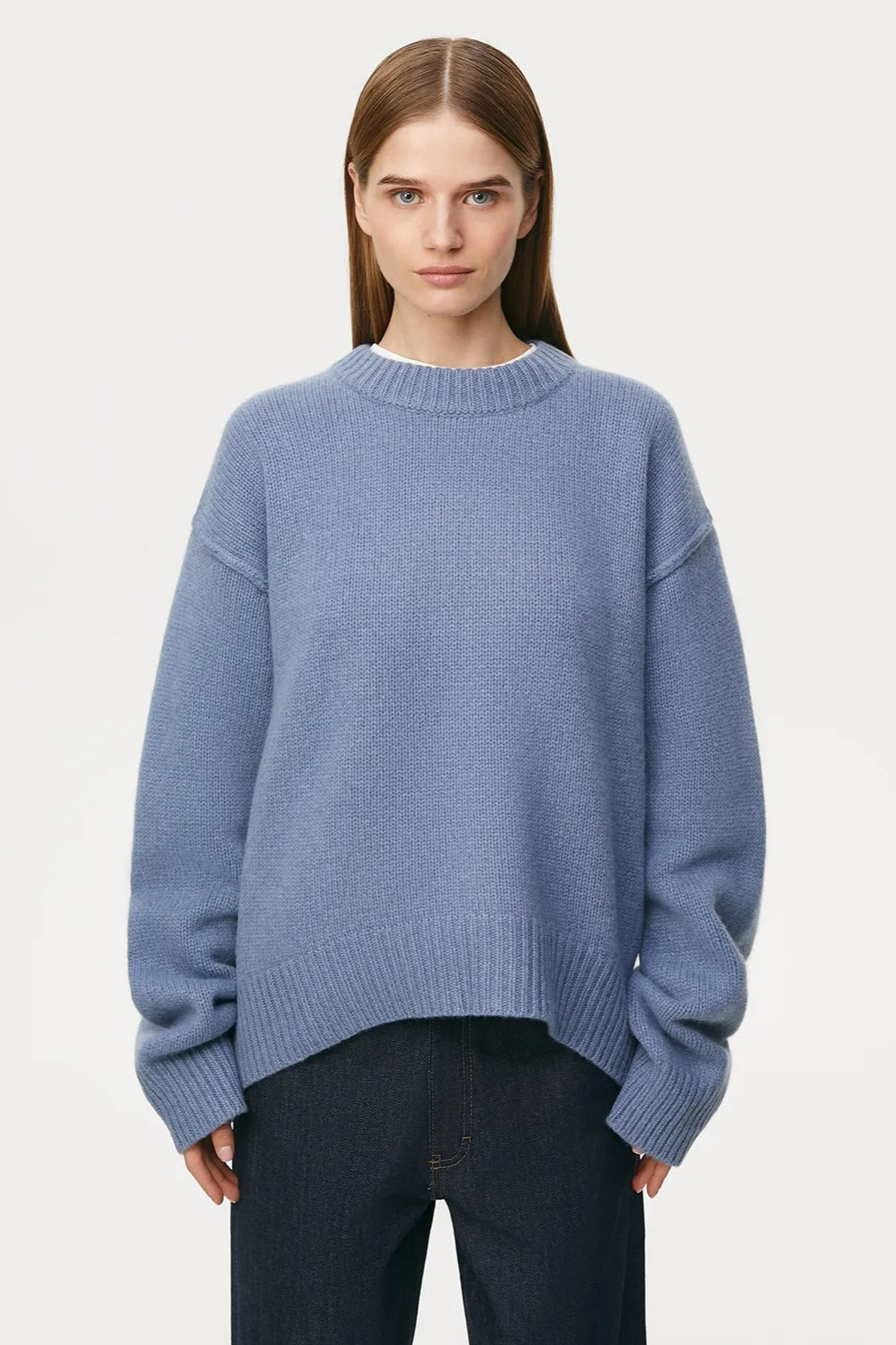 Lässiger, übergroßer Pullover in Creme