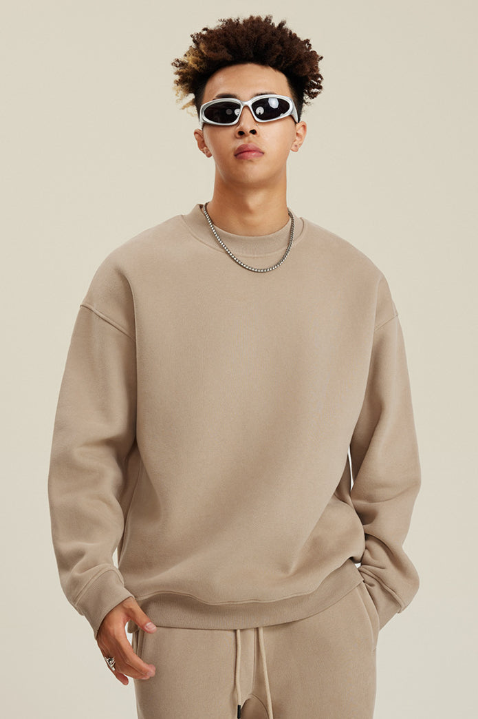 Sweatshirt Rundhals Oversize Bequemer Pullover Lässig